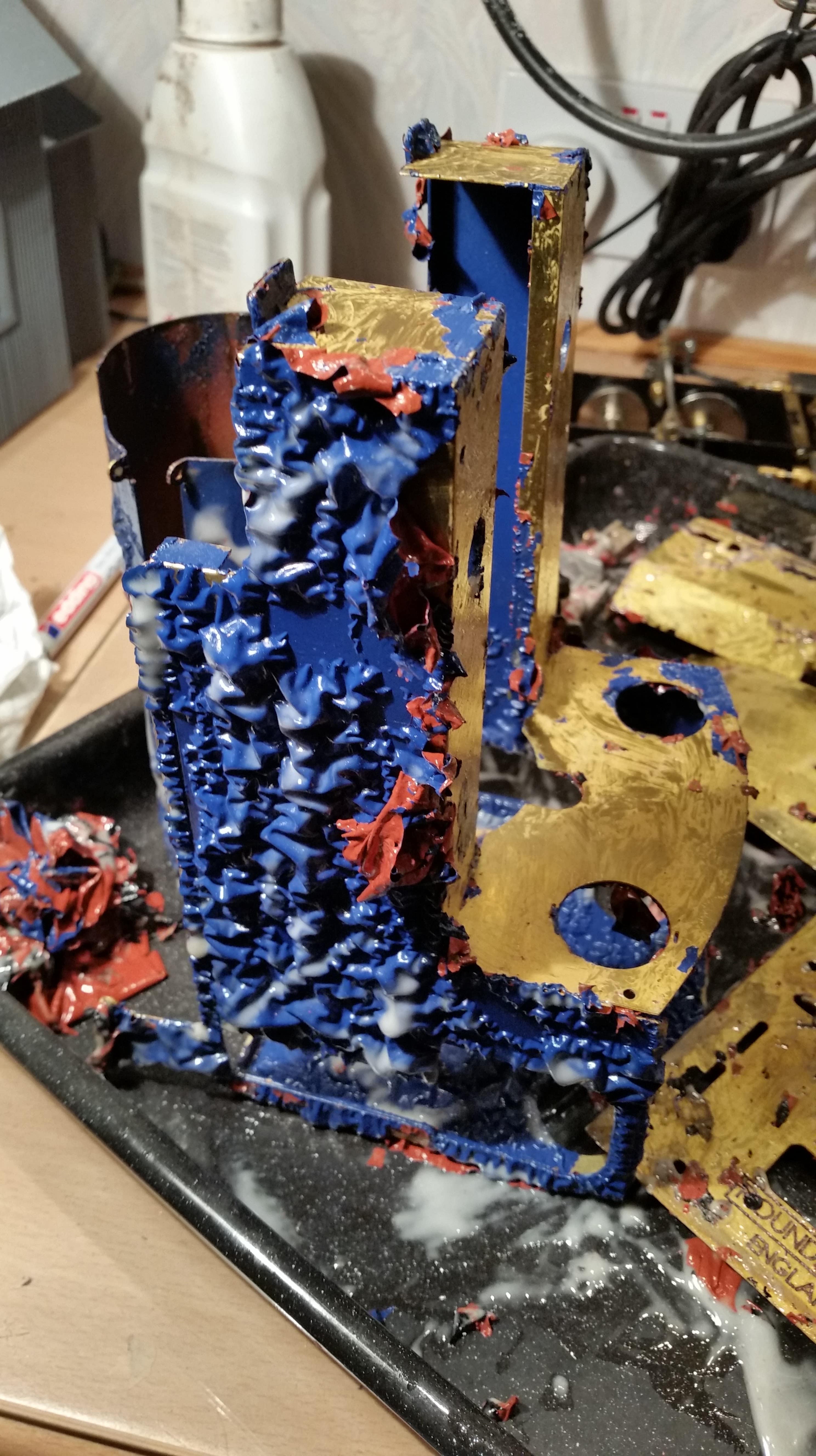 There goes the blue paint!